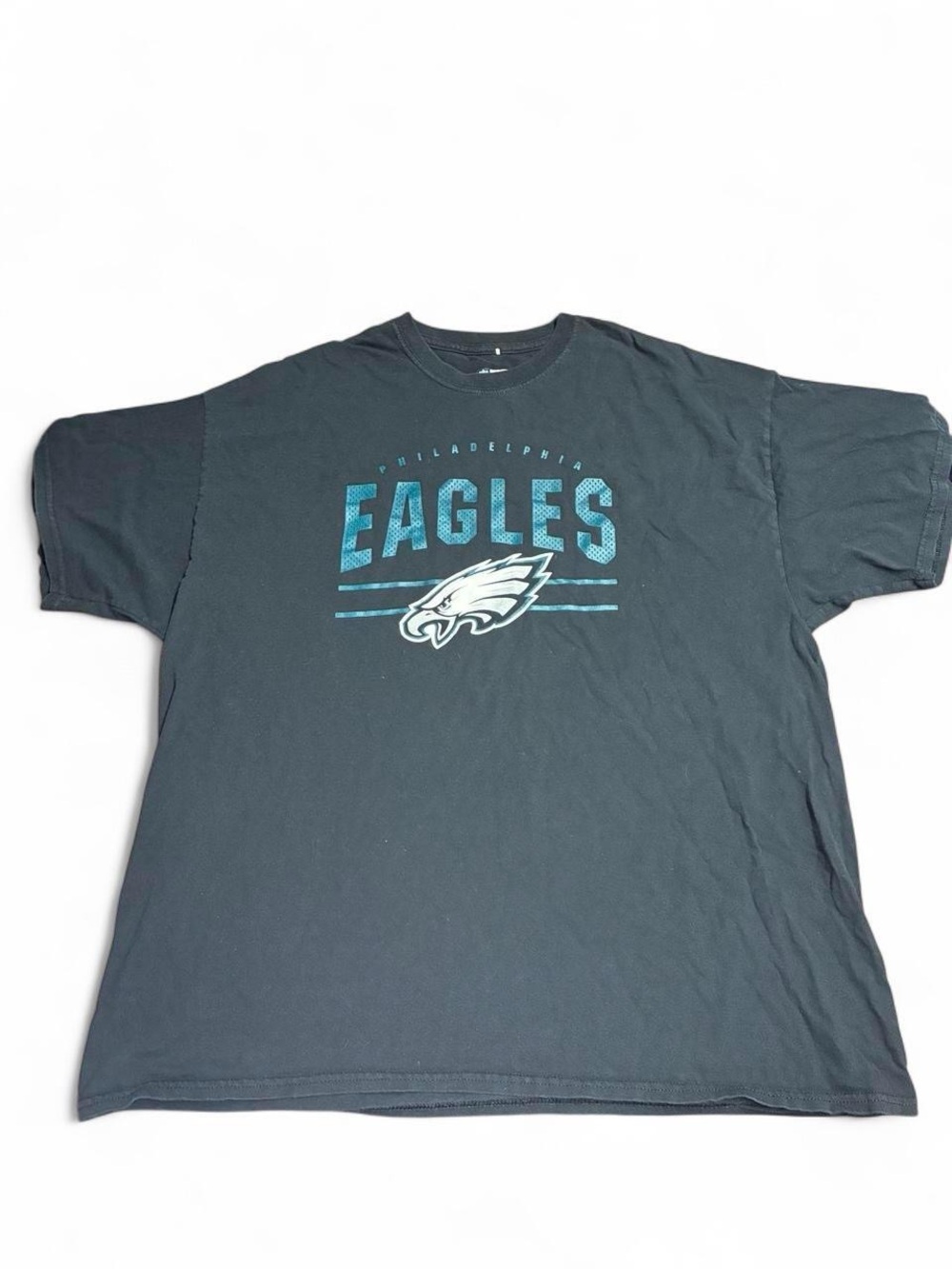 NFL Philadelphia Eagles Black Tee with Teal and White Logo